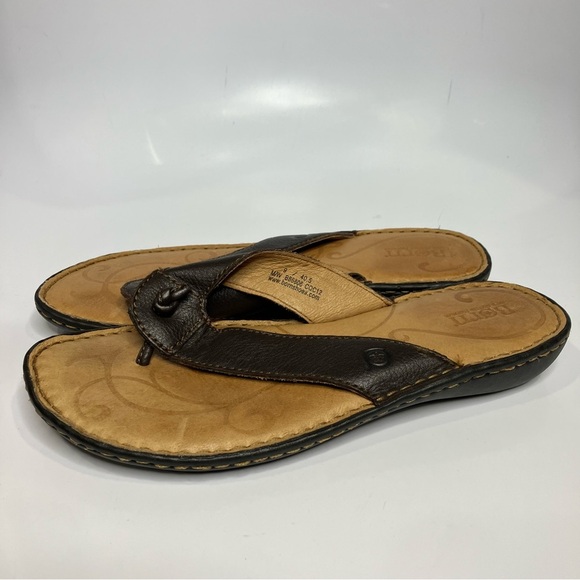 Born brown leather sandals flip flops casual boho minimalist womens size 9 - Picture 1 of 8